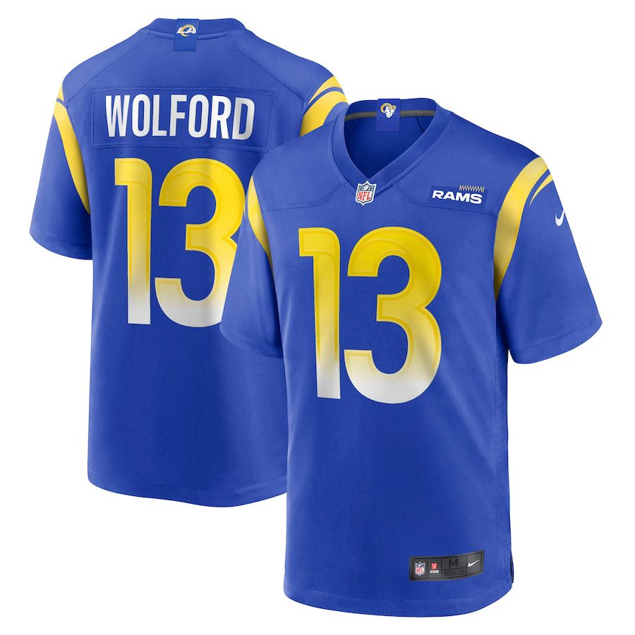 Men Los Angeles Rams #13 John Wolford Nike Royal Game Player NFL Jersey